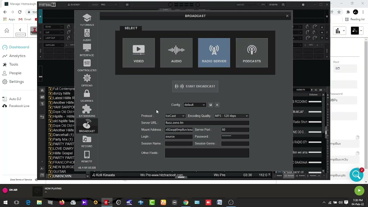 How to stream on Zeno FM with Virtual DJ