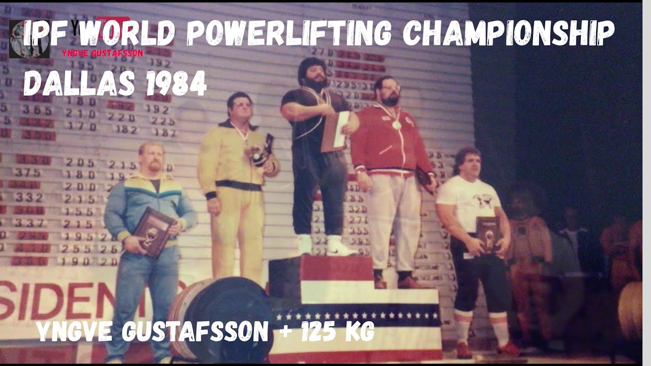 Yngve Gustafsson ” IPF World Powerlifting Championchip klass +125 kg Dallas 1984 ” maj 2025