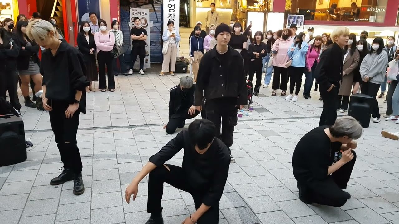 20221006 hongdae busking 홍대 멋진 댄스팀 #에이블루(ABLUE) 버스킹 01 - 앨범발매 및 데뷔곡 중에서