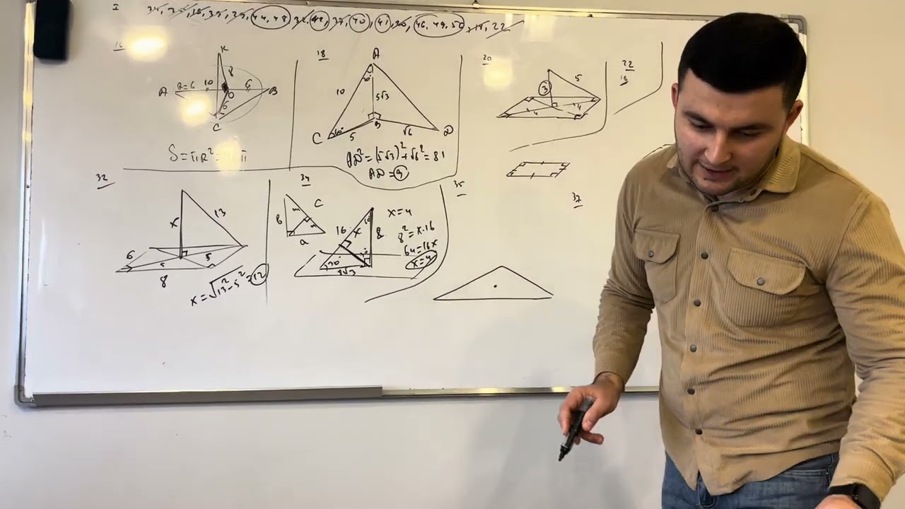Fəzada düz xətlər və müstəvilər. 