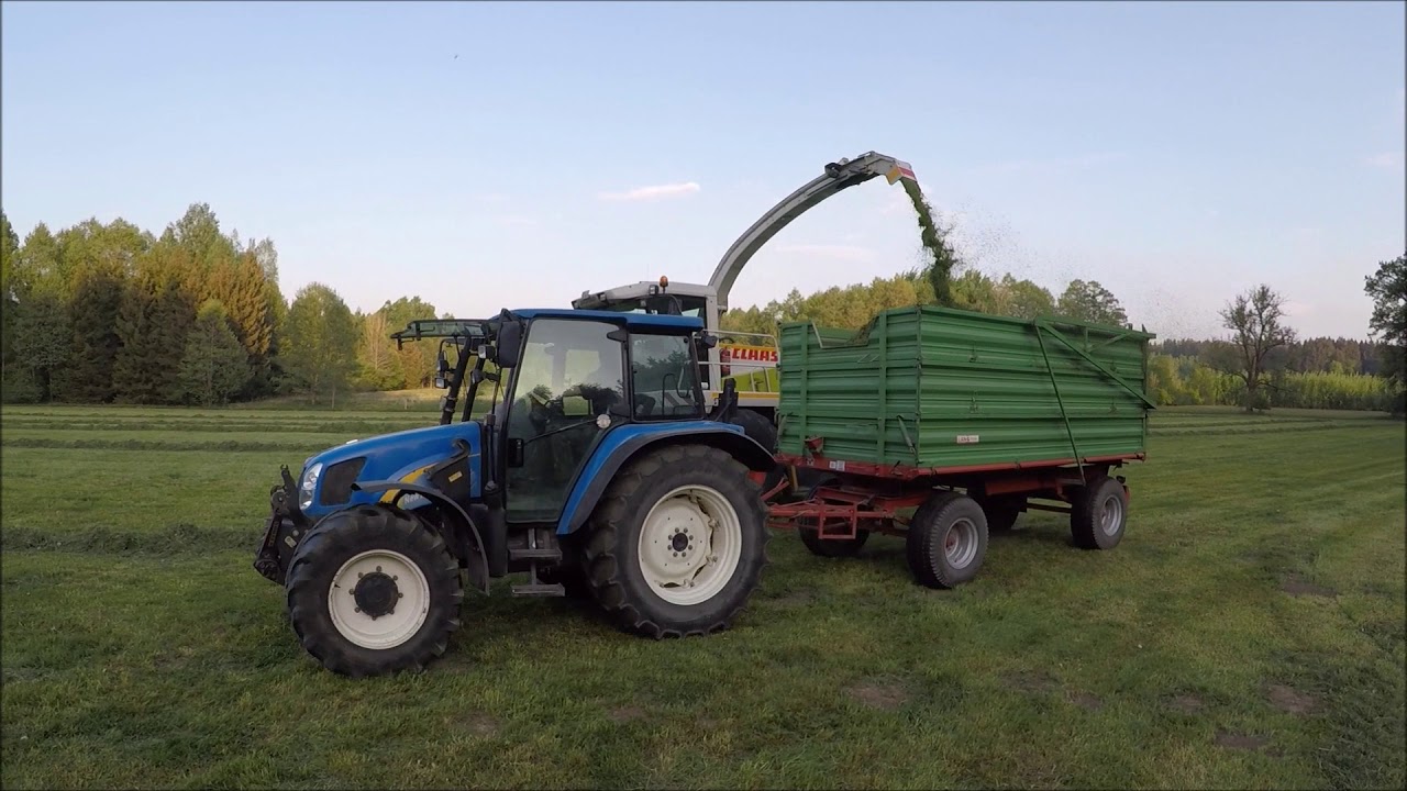 Gras h&auml;ckseln 2018 Gras silieren bei uns Kleinbauern