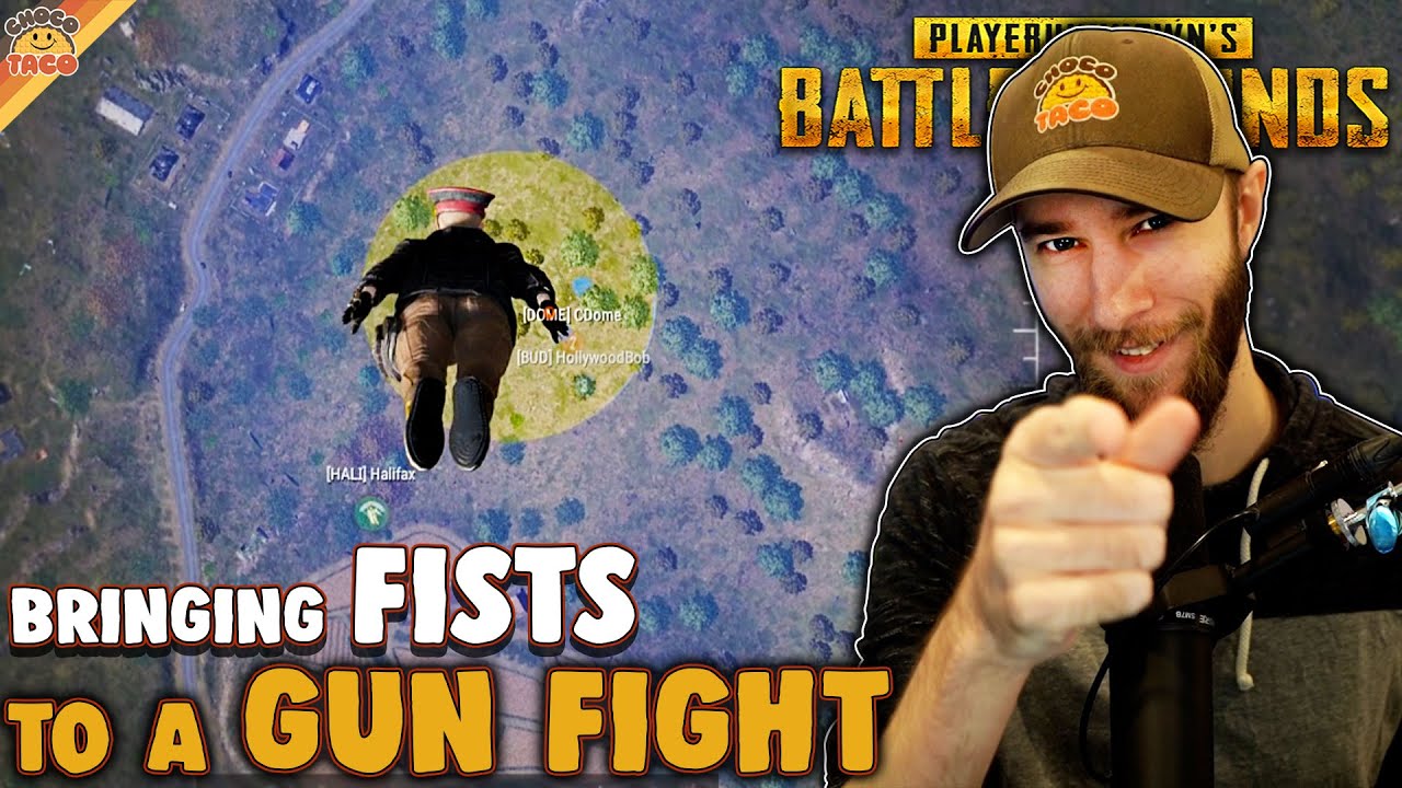 chocoTaco's Bringing Fists to a Gun Fight ft. Halifax, HollywoodBob, & C Dome - PUBG Erangel Squads