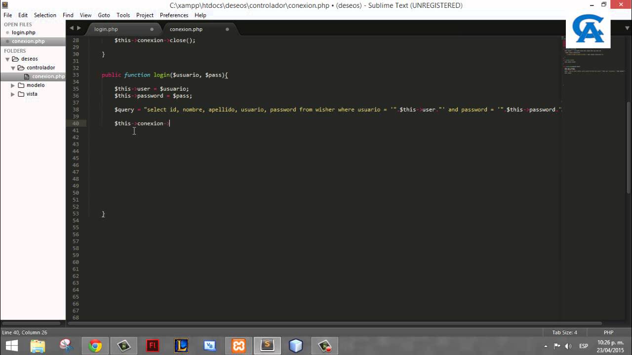 Login En PHP y MySQLi Parte 1 (Conexi&oacute;n a base de datos Mediante Mysqli)