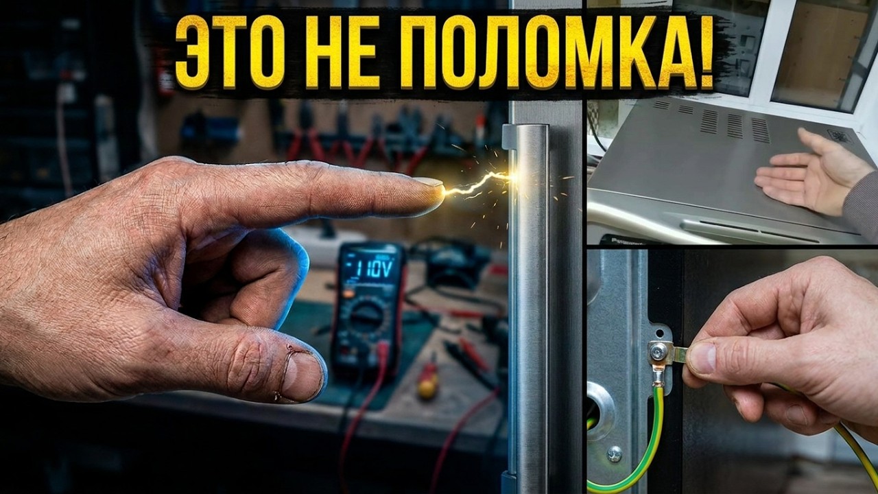 Бьёт током электроприбор. Так задумано.