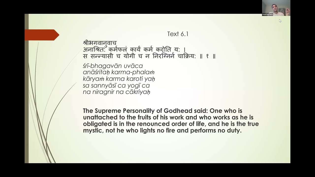 Bhagavad Gita Chapter 6  part 1  Jan 24th ,2026