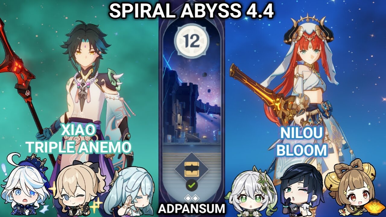 Spiral Abyss 4.4 Floor 12 || 9★ || Xiao C0 & Nilou C0 || Genshin Impact