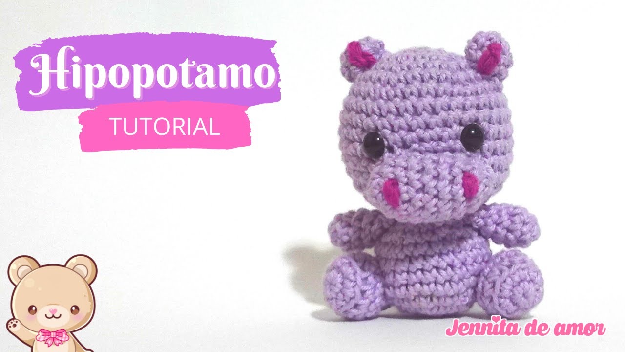 HIPOPOTAMO LLavero Amigurumi Tutorial