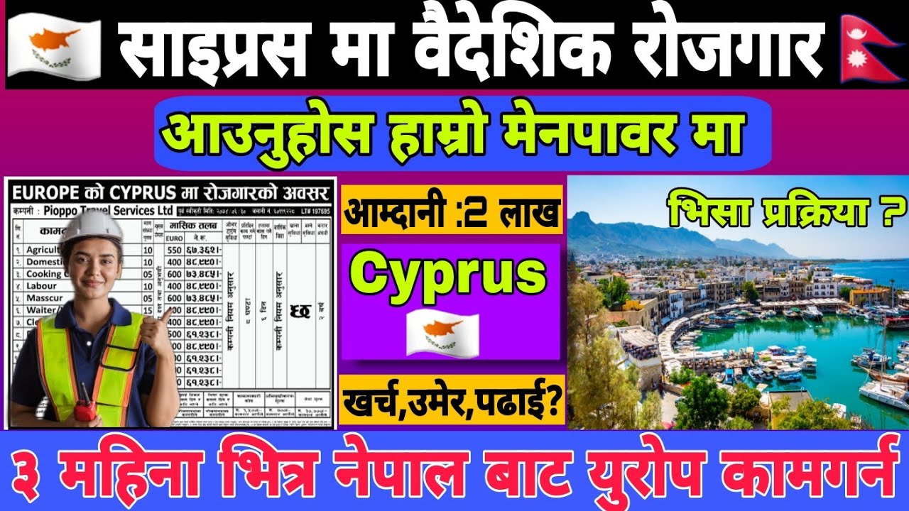 Cyprus working visa for Nepali || Cyprus country working visa 2025 || Cyprus working visa