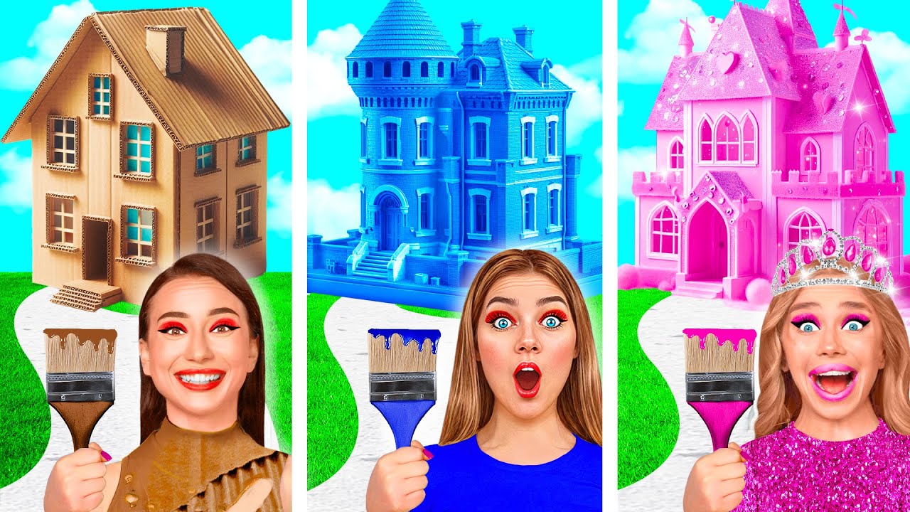 Домики Одного Цвета Бедная vs Богатая vs Ультра Богатая | Смешные Cитуации от Crazy DO