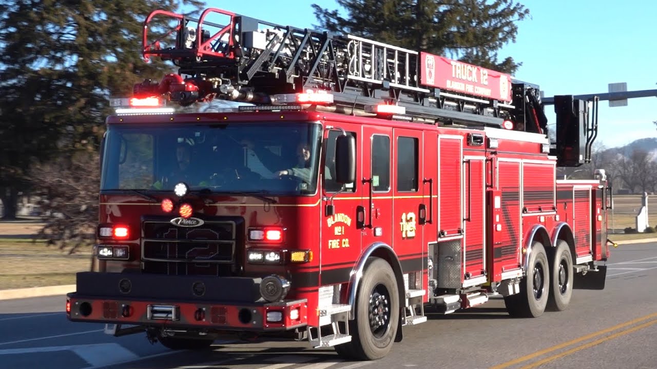 Blandon Fire Company Brand New Ladder 12 Responding 2/7/24