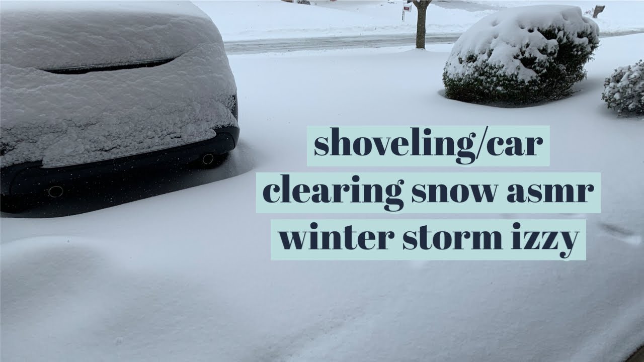 CRUNCHY SNOW ASMR 2 (clearing snow off car & shoveling)