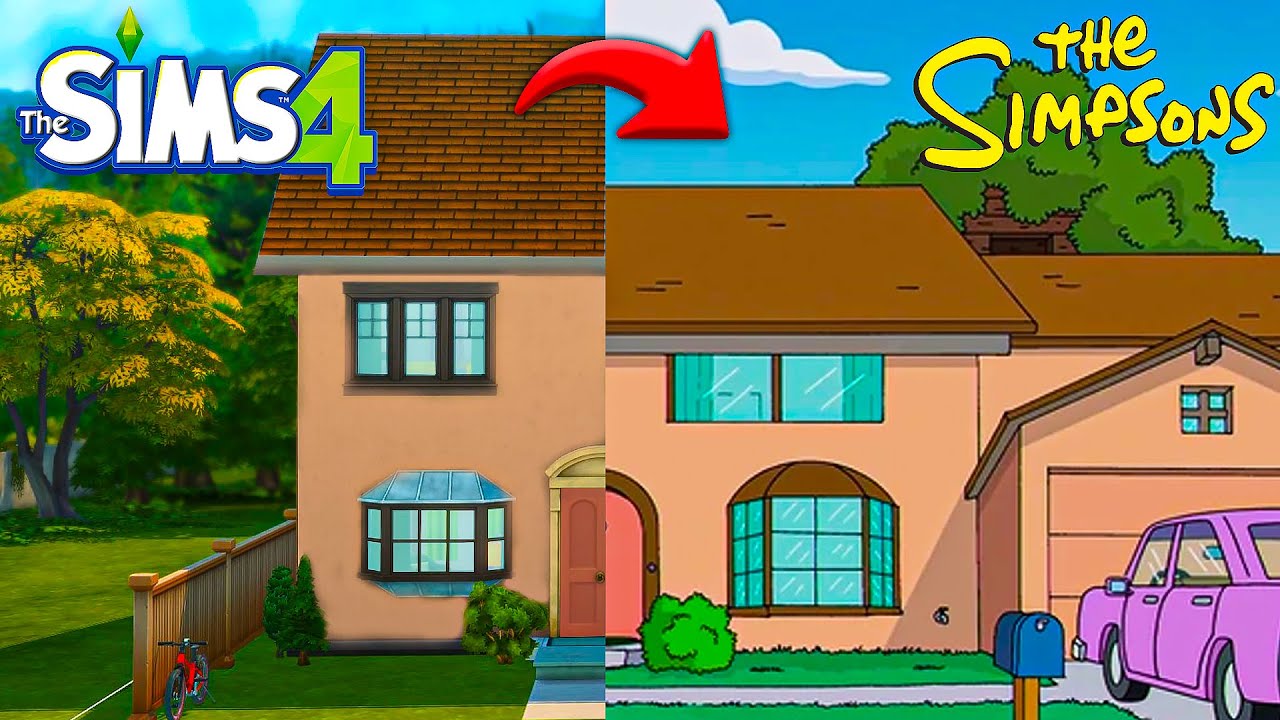 Recreating The Simpsons House In Sims 4 // Speed Build // No CC