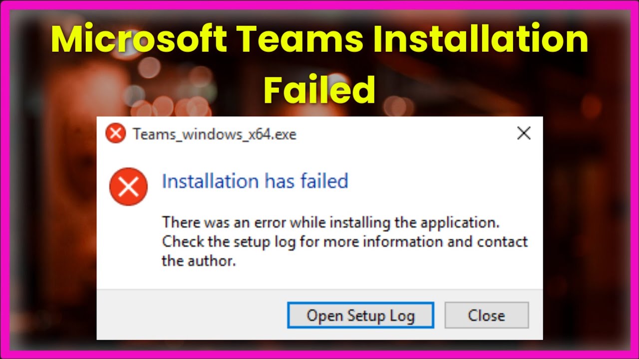 Microsoft Teams Ms Installation has failed Error on Windows 11/10/8/7 - Easy Fix