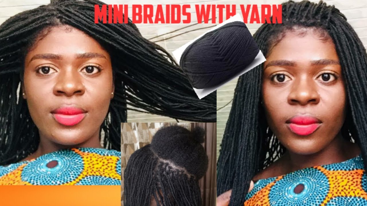 How to do mini yarn braids on short natural hair/beginners guide
