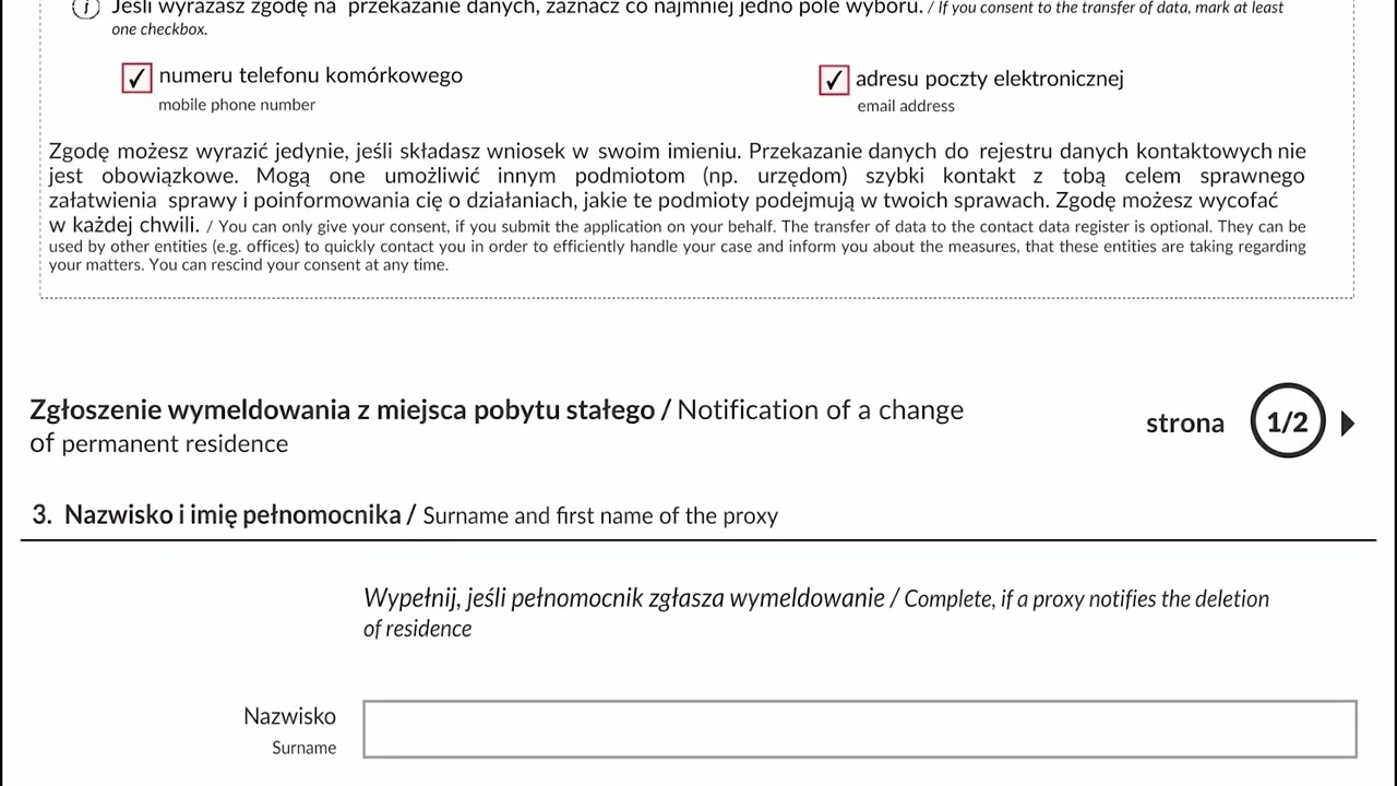 Zgłoszenie wymeldowania z miejsca pobytu stałego w Urzędzie Gminy w Żukowie