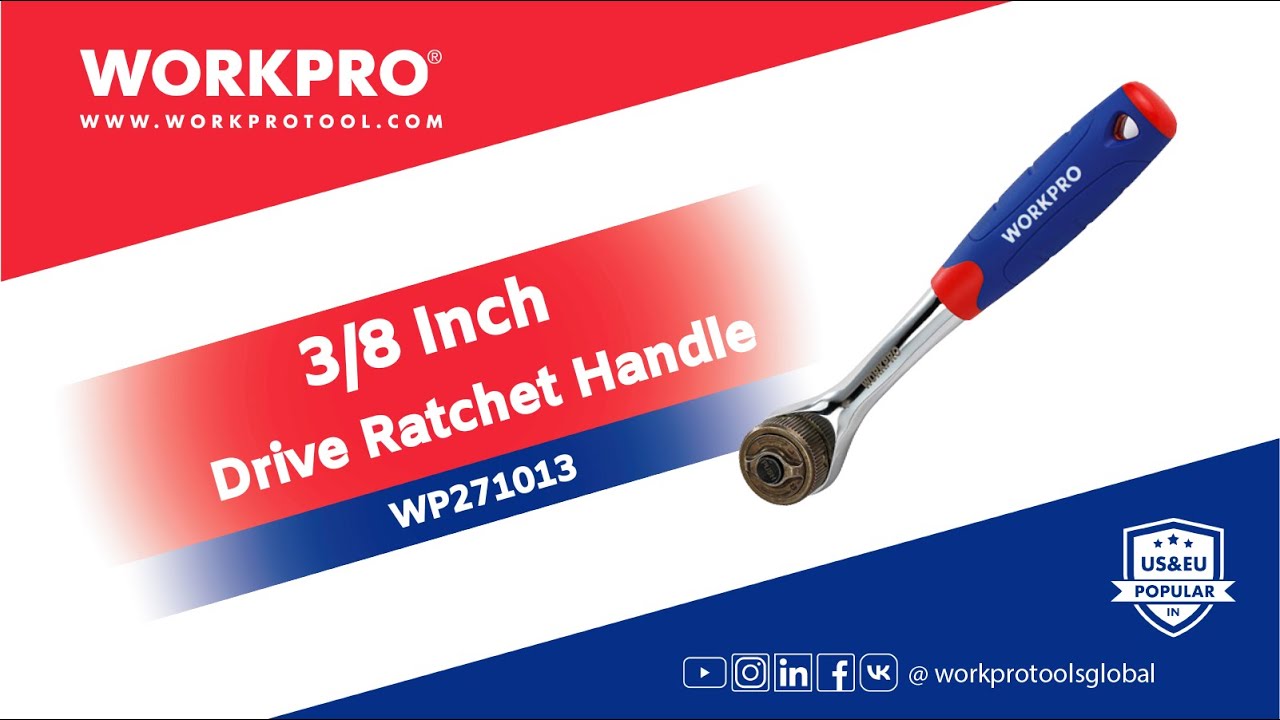 WORKPRO Ratchet Handle | Double Drive Ratchet | Industrial Dual Driven Ratchet