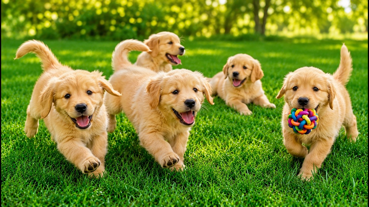 🌿🐕 Happy Puppies Enjoying Nature and Playing in the Countryside | Dog Sounds