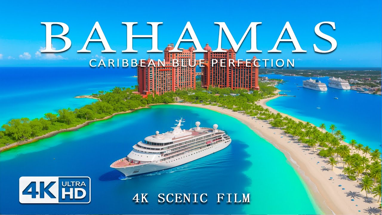 [4K] Bahamas Paradise 2025 🏝️ Потрясающая бирюзовая вода и расслабляющие виды острова с глубоким ха
