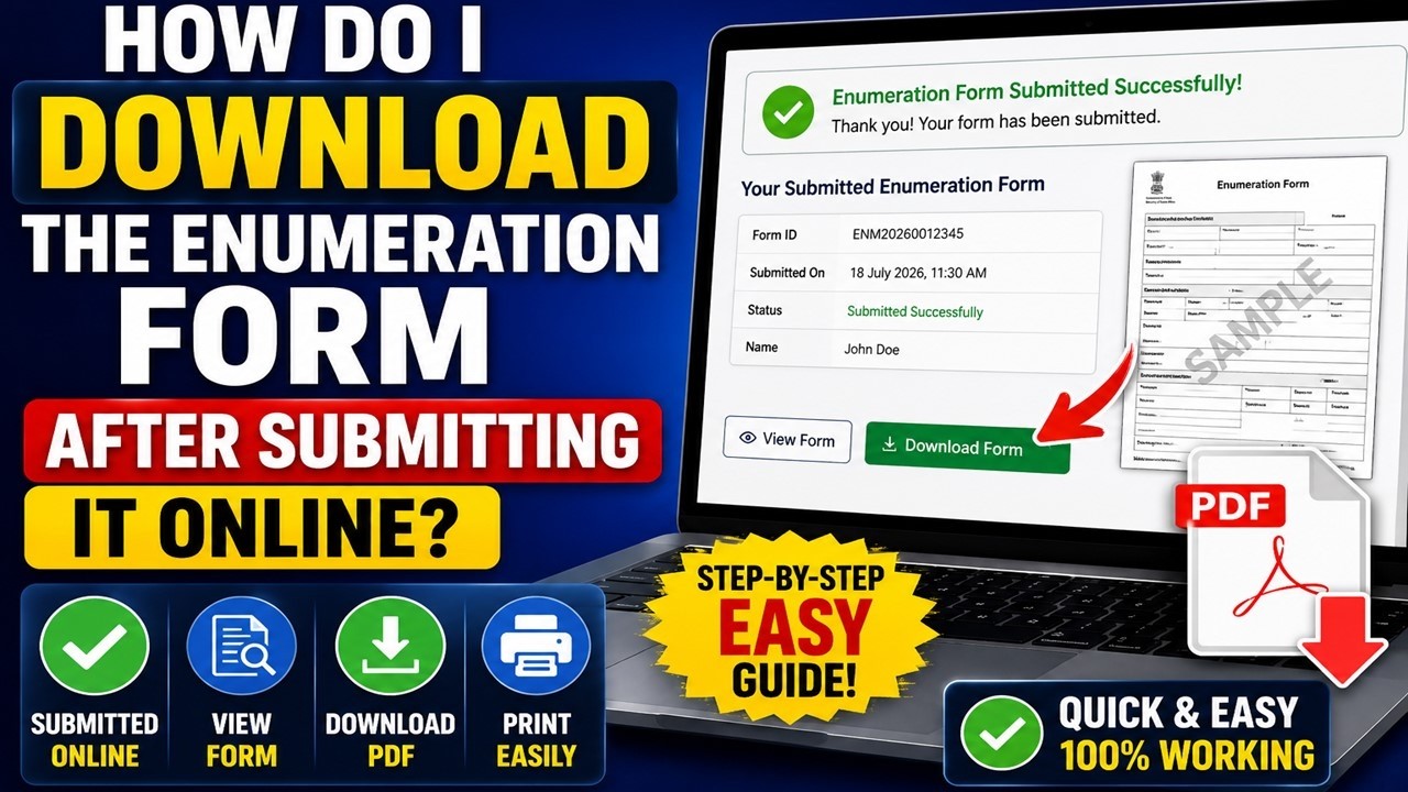 How to Download the SIR Enumeration Form After submitting It Online