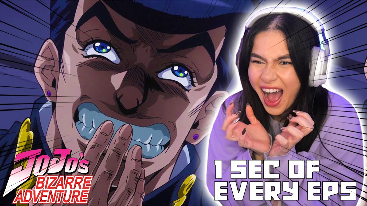 REACTING to 1 SECOND of EVERY EPISODE from JOJO's BIZARRE ADVENTURE 