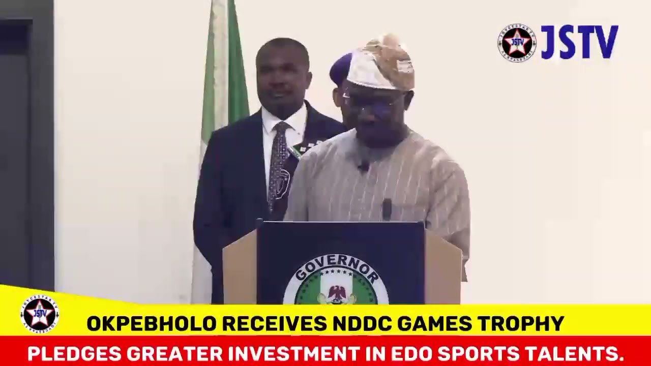 Okpebholo Receives Niger Delta Games Trophy, Pledges Greater Investment in Edo Sports Talents.