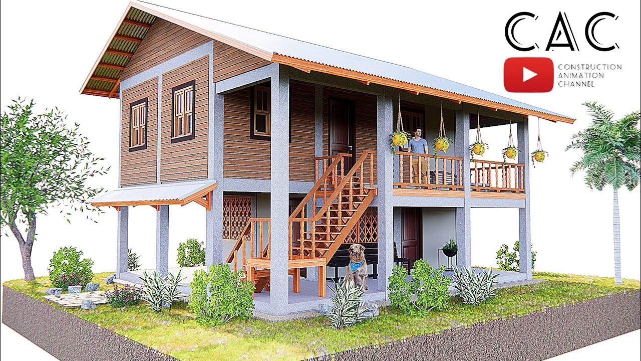 Simple Farmhouse | Tropical House | 8x9m | 3 Bedroom