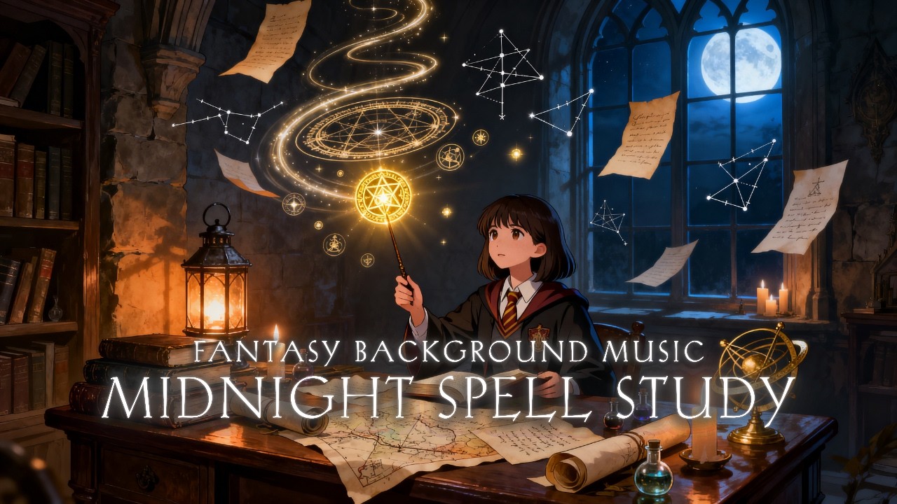 POV : You're Practicing Spell by Candlelight🕯️| Fantasy Study Music for Deep Concentration