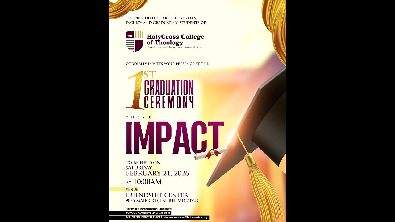 HOLY CROSS COLLEGE OF THEOLOGY GRADUATION CEREMONY