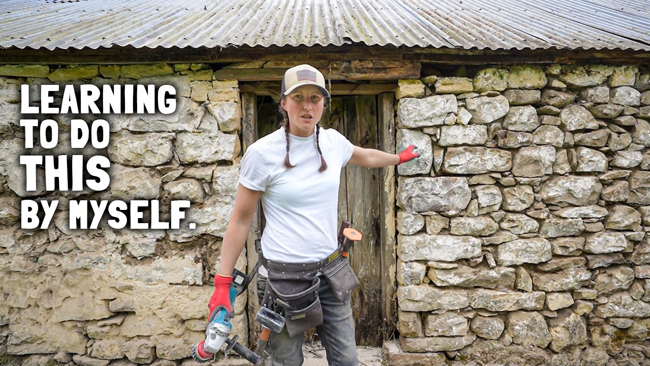 Traditional cottage restoration in Ireland - traditional method rebuild.