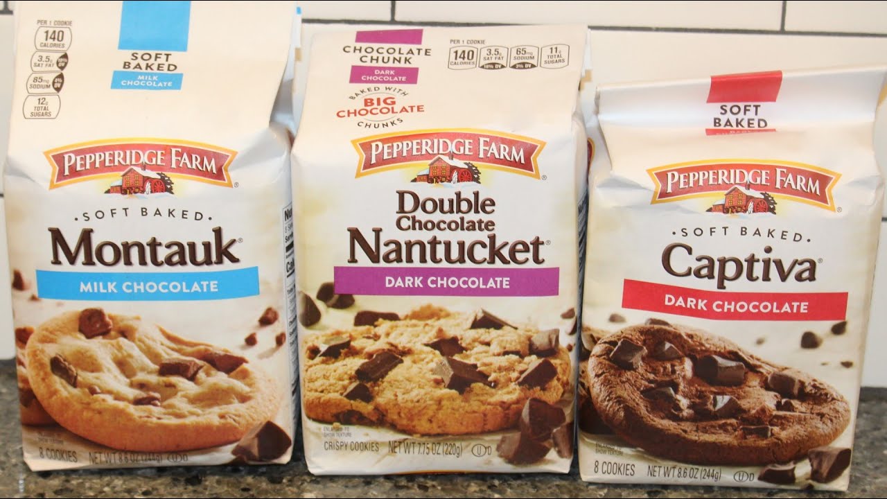 Pepperidge Farm Cookies: Milk Chocolate Montauk, Double Chocolate Nantucket & Dark Chocolate Captiva