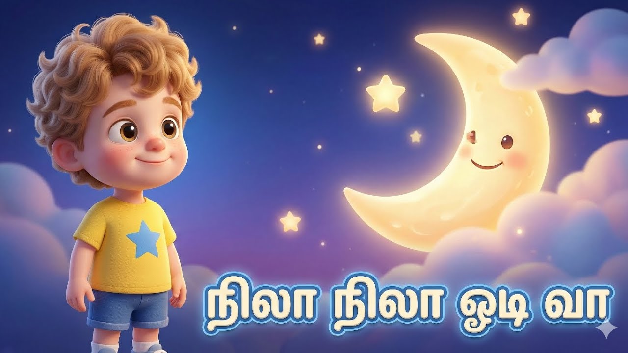 நிலா நிலா ஓடி வா 🌙 | Tamil Kids Lullaby | Baby Sleep Song