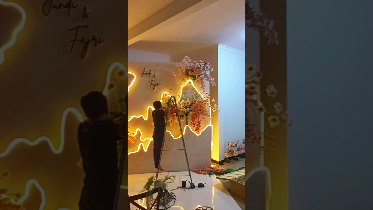 dekor lamaran keren #wedding #viral #dekorasi #flower #fypdong