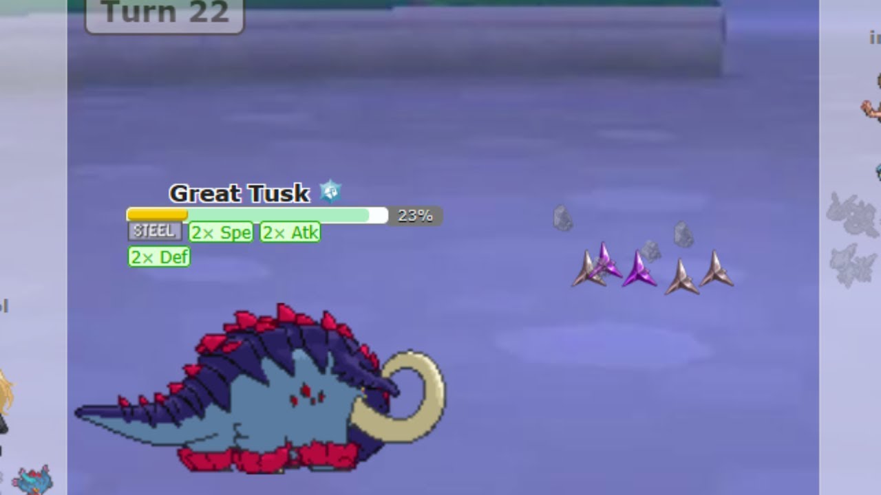 Когда вы троллите с помощью Great Tusk в Pokemon Showdown!!
