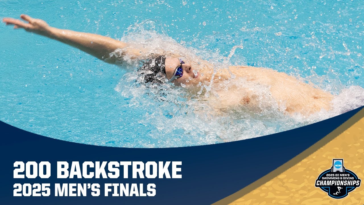 NCAA record men's 200 backstroke | 2025 NCAA swimming championships