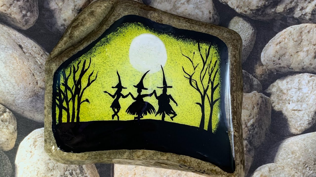 How to paint 3 Witches dancing
