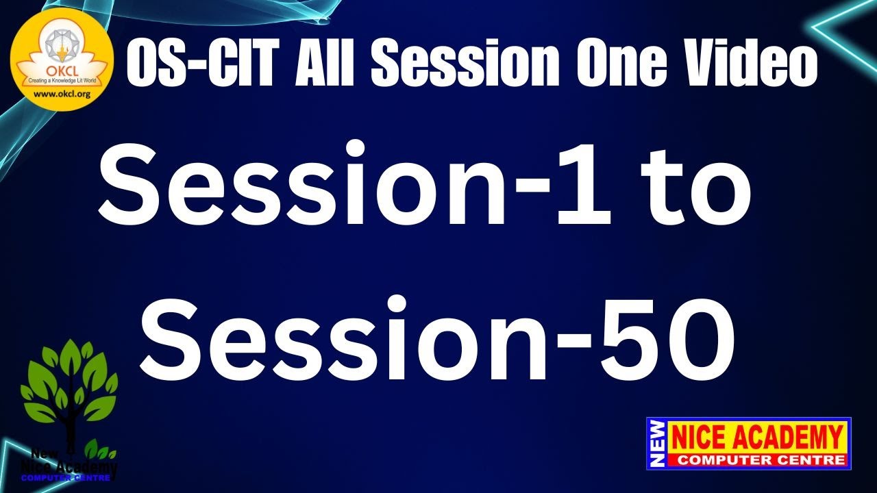 Session 1 to 50 | OSCIT ALL SESSION ONE VIDEO| MKCL ERA LIVE | OSCIT SESSION | OSCIT ALL SESSION |