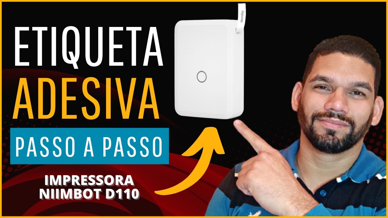 ETIQUETA TERMICA ADESIVA COM IMPRESSORA TERMICA NIIMBOT D110