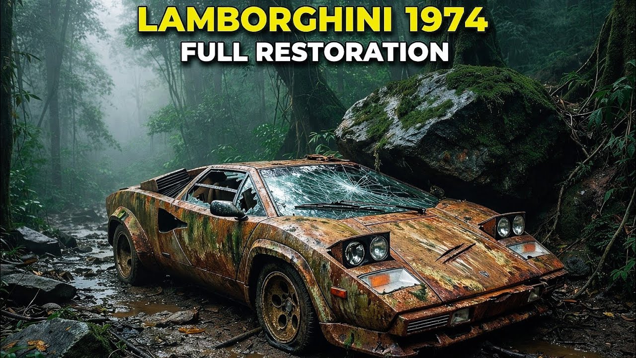 ASMR Car Restoration! 1974 Abandoned Lamborghini Countach Forgotten After an Accident | Full Rebuild