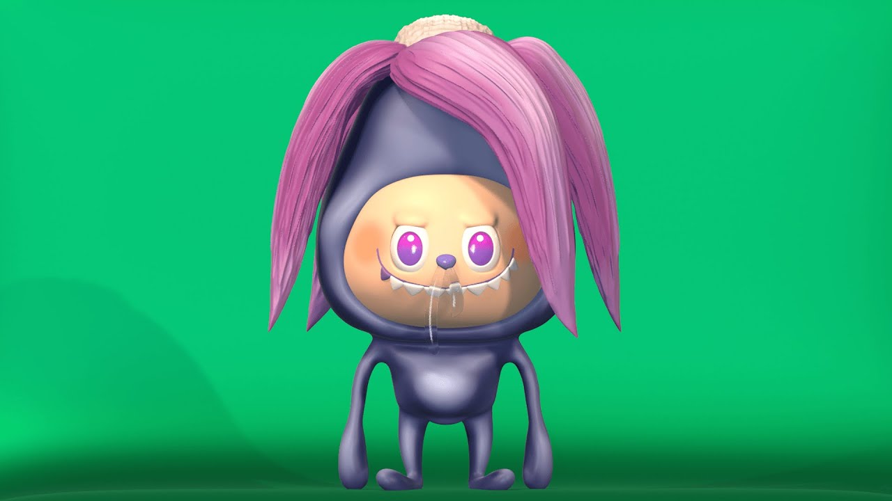 ミズタレハナガシラLABUBU作ってみたらラブブも鼻水垂れてて拭きたくなってきた【こびとづかん】【ミズタレハナガシラ】【LABUBU】【THE MONSTERS】