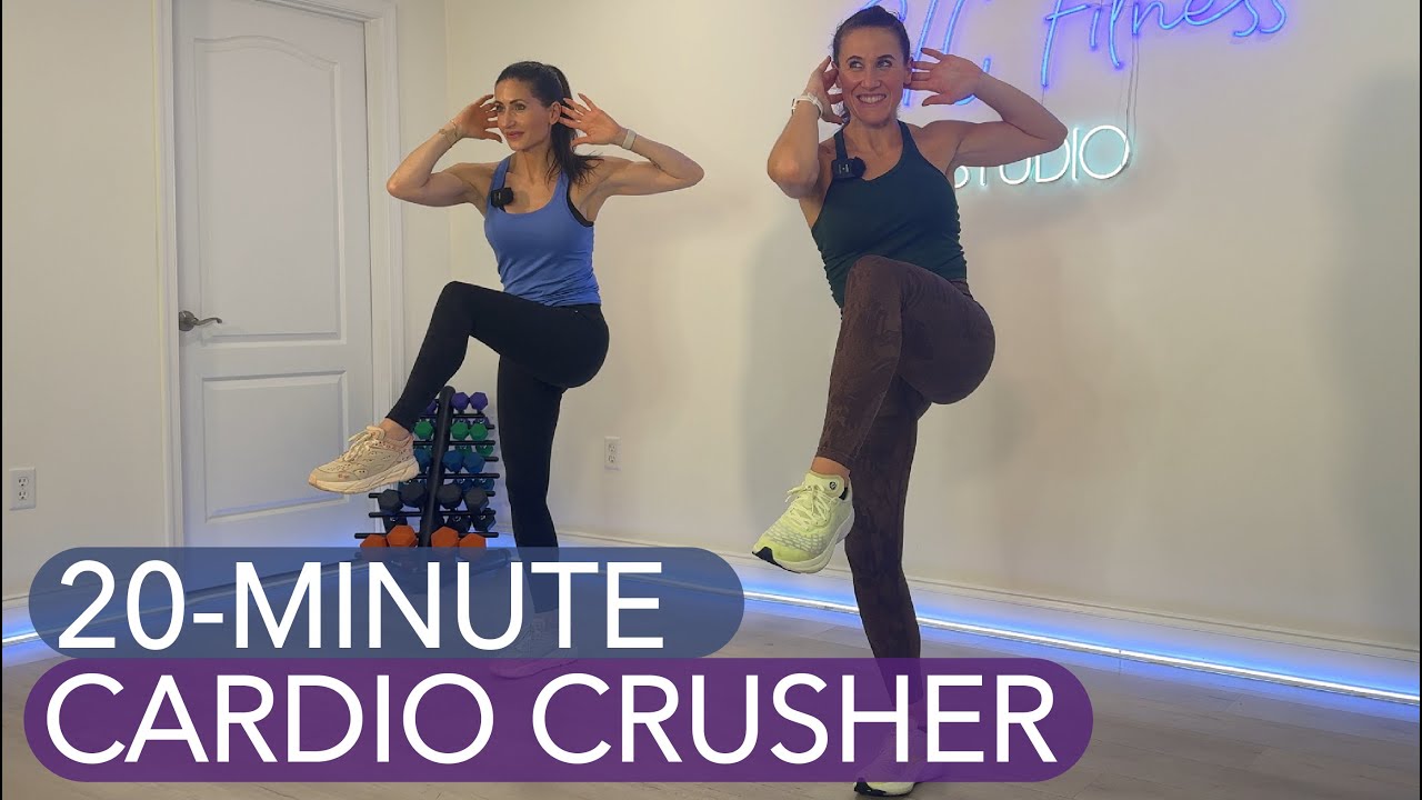 20-MINUTE CARDIO CRUSHER /  QUICK & EFFECTIVE FAT BURNING HIIT WORKOUT / NO JUMPING MODIFICATIONS