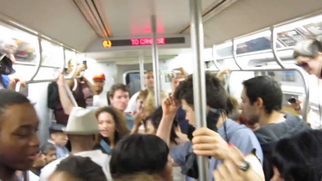 Party in the NYC's train in memory of Michael Jackson - 2