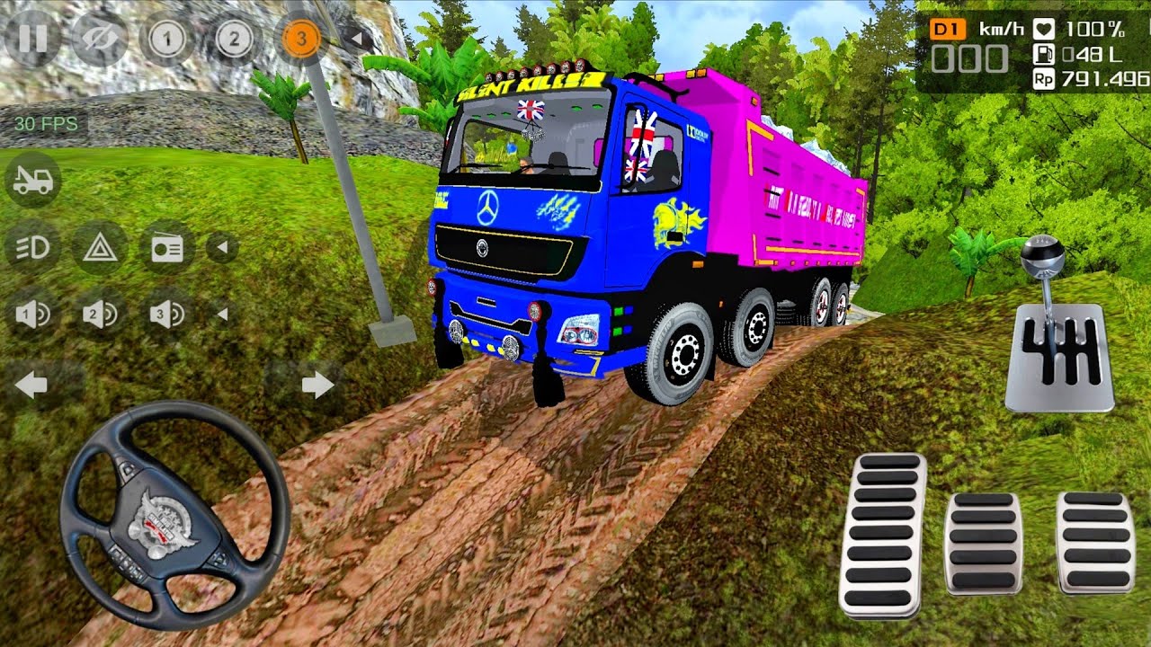 Bharat Benz 12x12 Power Full Truck Driving In Indian Off-road | For Bussid Latest GamerZ Bus Game 