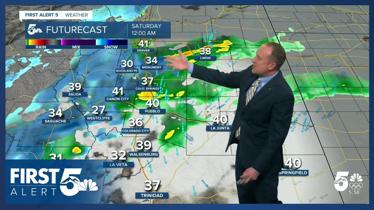 Spring-like storm will bring rain and snow to Southern Colorado Friday night