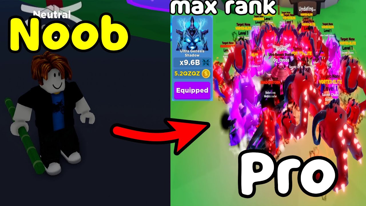 Started over as a noob in Ninja Legends and Maxed out
