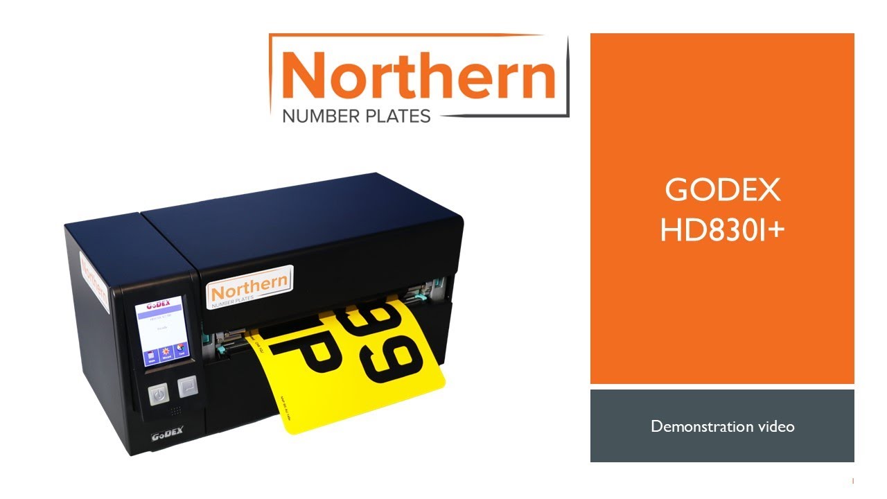 Godex HD830i+ Number Plate Printer / Number Plate Making System Demonstration Video
