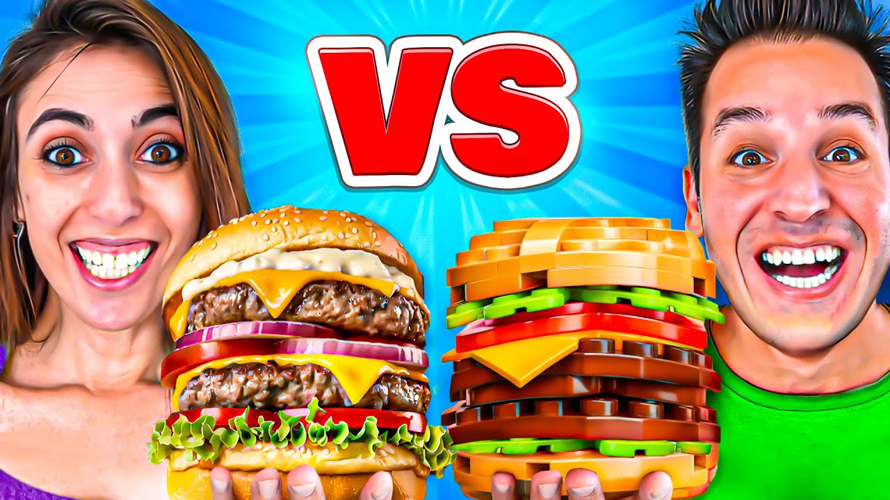 אתגר אוכל מלגו VS אוכל אמיתי