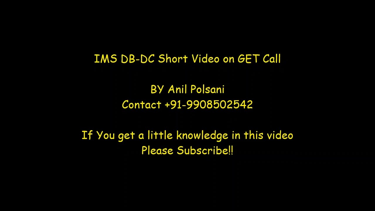 IMS DB DC Short Video on GET Calls || Next Batch Details See Description | Free Mock Interview