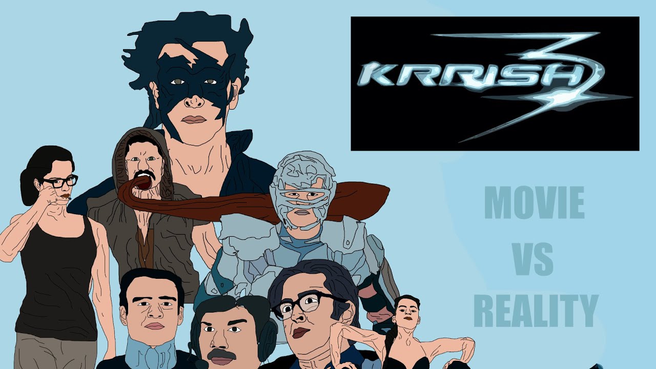 Telugu trolls | Movie vs Reality 2d animation | Krrish 3 | Movie vs Reality animation | tamil troll