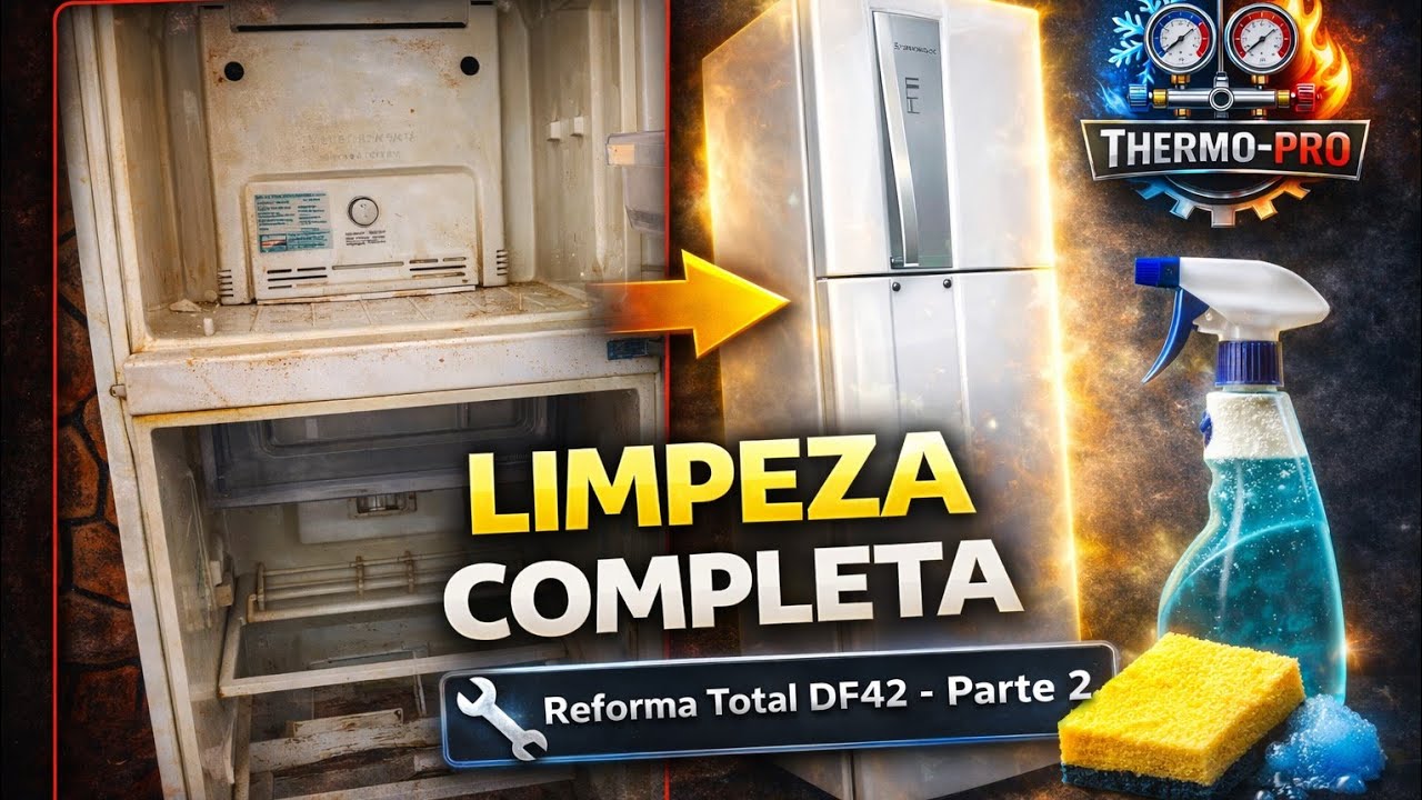 Removendo amarelado do plástico! Revisão completa geladeira Electrolux DF42 (parte 2).