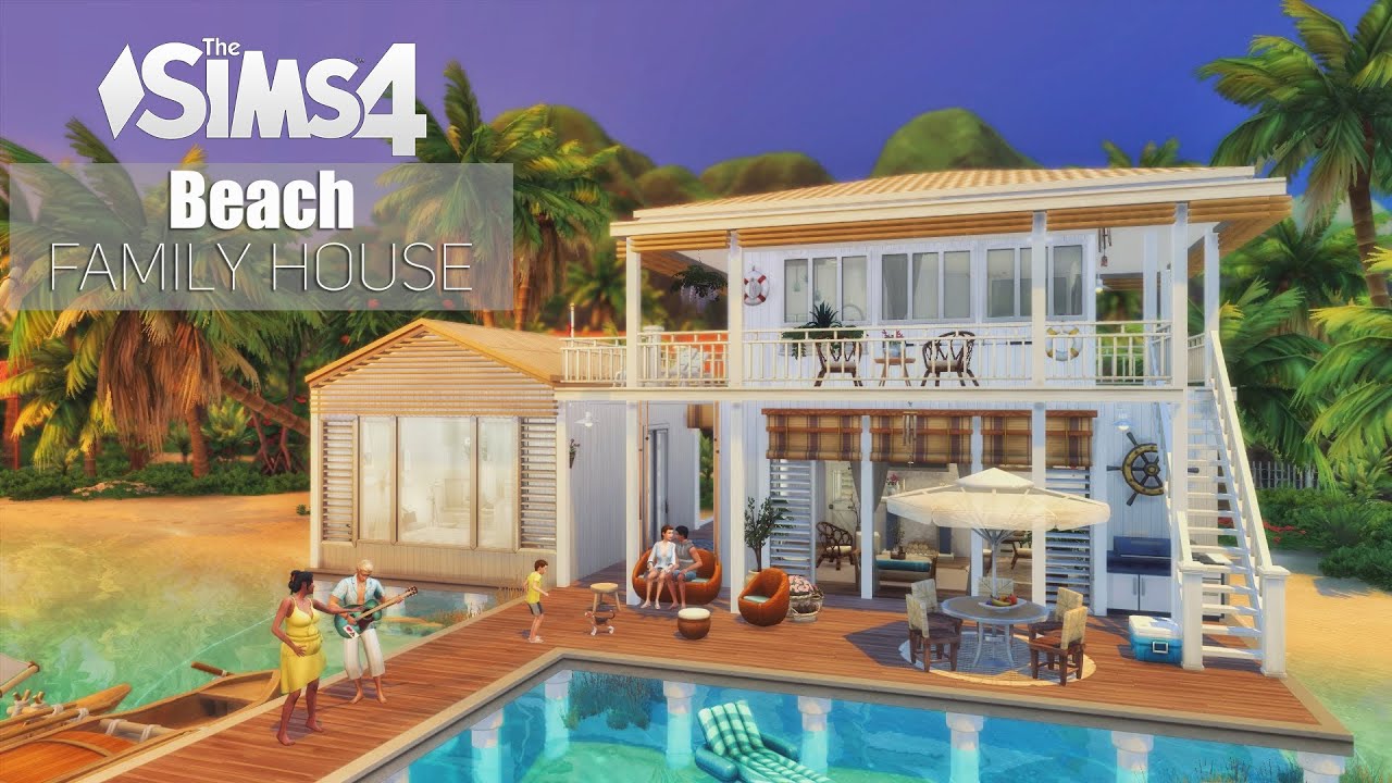 ⛵ Семейный Пляжный Дом • Уютный интерьер | Без СС | Сулани | THE SIMS 4